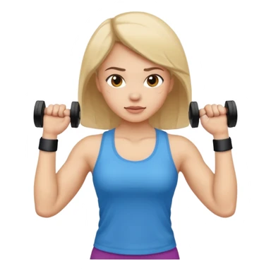 girl working out arms with a shirt on  sticker