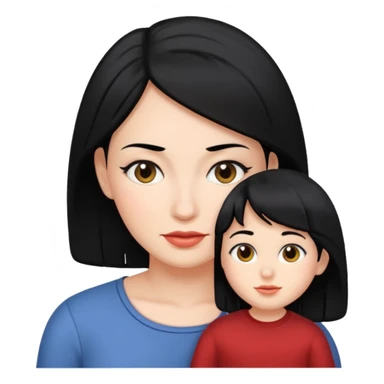 mother with black hair sticker
