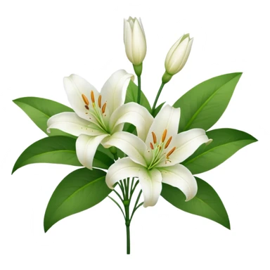White lilies  sticker