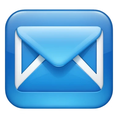 email app icon on blue bg sticker