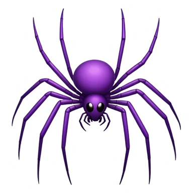 simple purple spider flat 2D no background minimal features sticker
