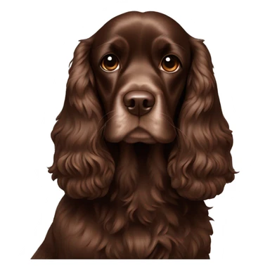 Chocolate brown cocker spaniel  sticker