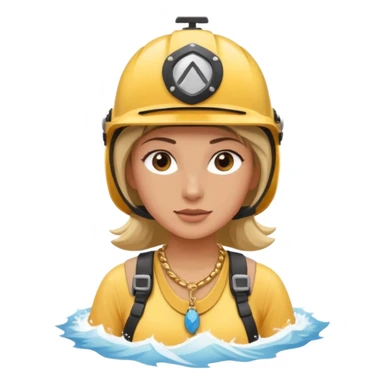 whitewater raftFemale with Gold Necklace sticker