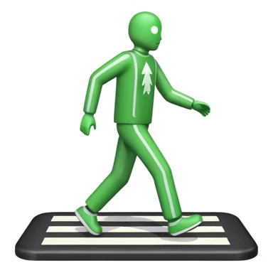 Crosswalk Light icon , Green walking man. sticker