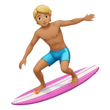 Surf boarding mann sticker