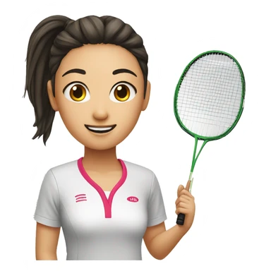Badminton girl sticker