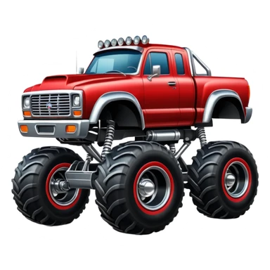 Big car monster truck with big wheels sticker