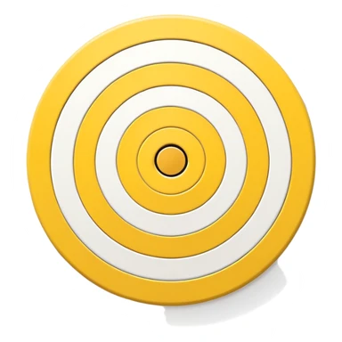 bullseye target emoji in yellow and white sticker