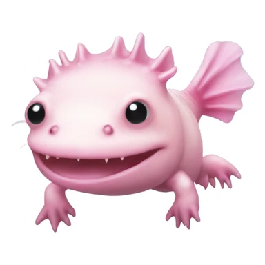 Pink axolotl  sticker