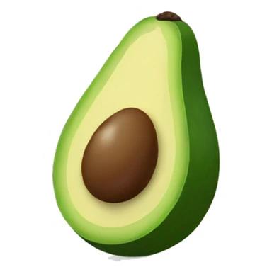 Half Avocado with seed  sticker