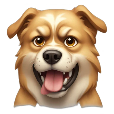 Super angry dog sticker