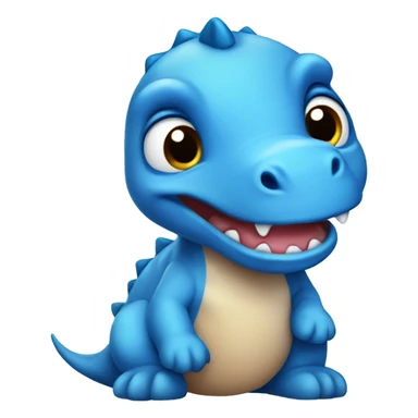 Blue baby dinosaur  sticker