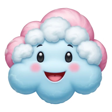 cute big White Cloud, emotion sticker