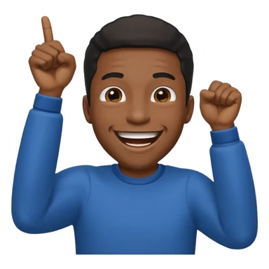 Cheering black man sticker