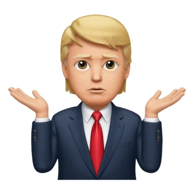 donald trump shrugs shoulders sticker