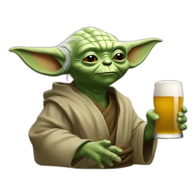 Yoda buvant bière sticker