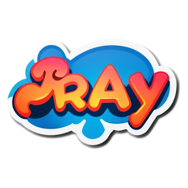 The word pray  sticker