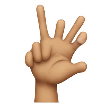 Three fingers up sticker