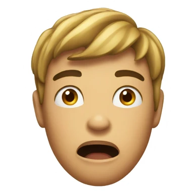 Shocked standard round emoji sticker