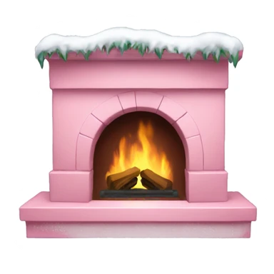 Winter Pink FirePlace sticker