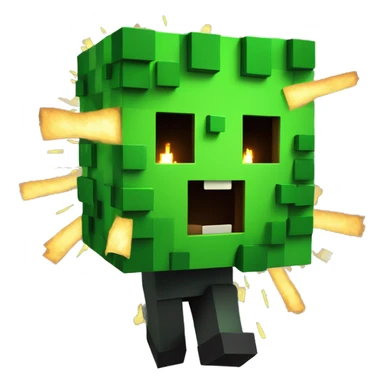 minecraft creeper exploding aw man sticker