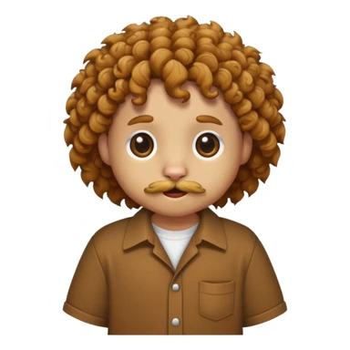 curly short hair animal with shirts  sticker