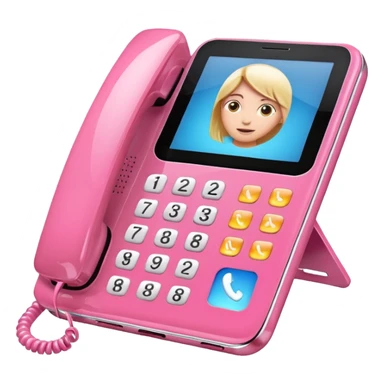 pink phone contacts sticker