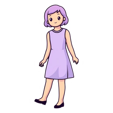 very light lavender rosy dress sticker