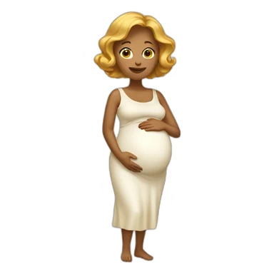 golden pregnant woman sticker