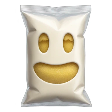 white flour in ziplock bag  sticker