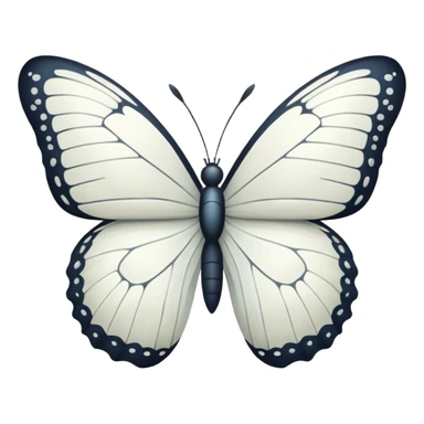 all White butterfly  sticker