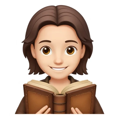 storyteller with book sticker