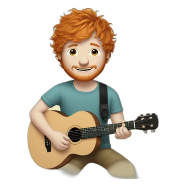 Ed sheeran with guitar sticker