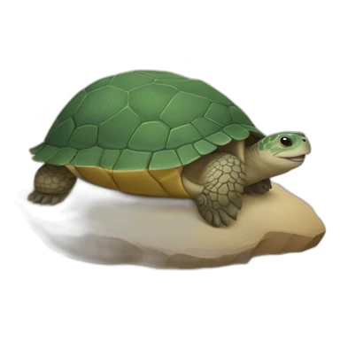 tortue sur loutre sticker