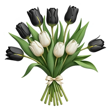 White tulips bouque sticker