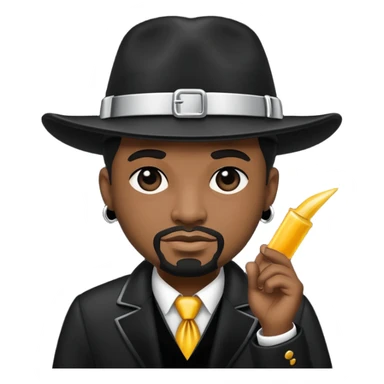 A black pimp sticker