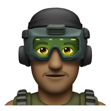 devgru wearing quad tube night vision goggles sticker