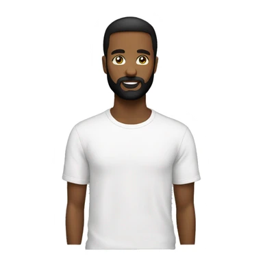 Man beard black with back tshirt sticker