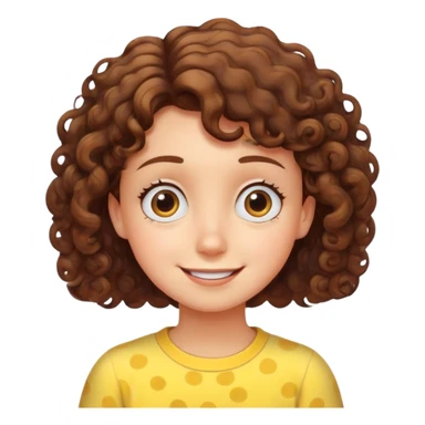A girl with short curly hair watching SpongeBob  sticker