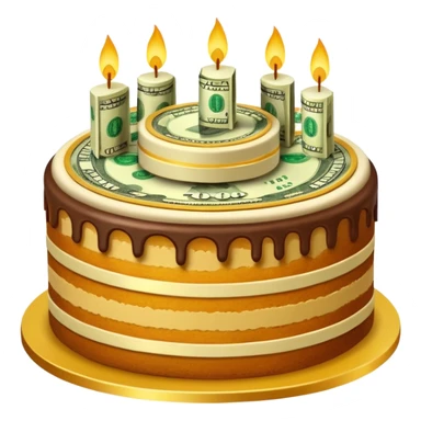 Money cake cutted  sticker