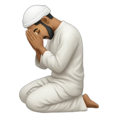 a muslim men prayer sticker