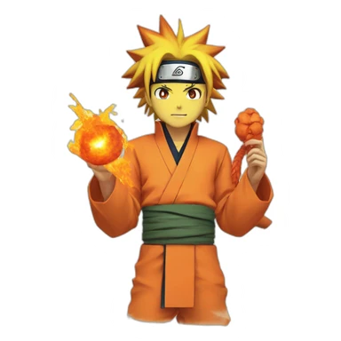 Naruto and kurama sticker