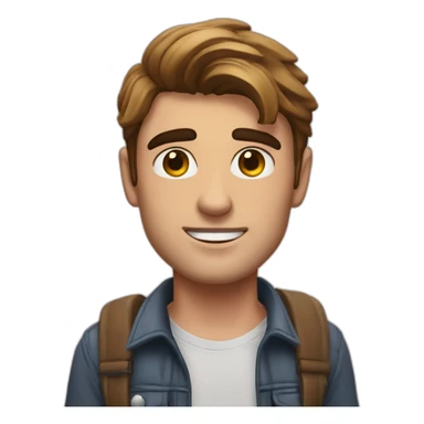 guy looklike Jacob elordi in saltburn with eyebrown piercing sticker