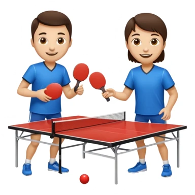 deux animaux qui jouent au ping pong sans la table sticker