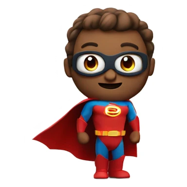 un super heroe en plano medio superior estilo pixar 3d saludando sticker