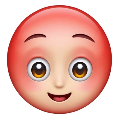 Blushing emoji with big eyes sticker