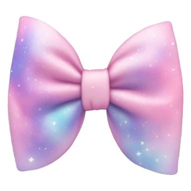 pastel pink galaxy bow sticker