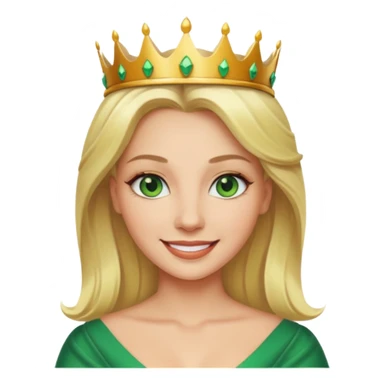 Sexy Queen Green eyes blonde Hair sticker