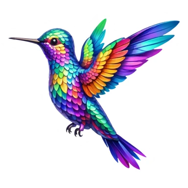 Rainbow hummingbird  sticker