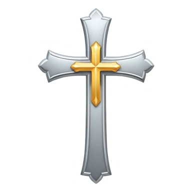 make a Silver Bling Cross sticker